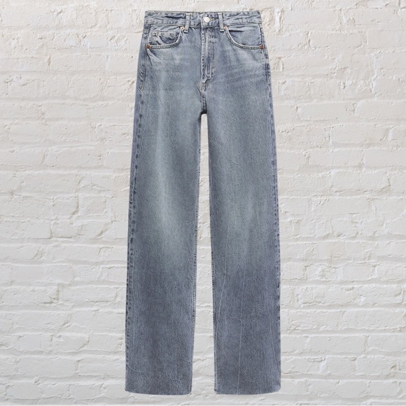 Zara Denim - ZARA TRF HIGH RISE WIDE LEG JEANS SIZE 30